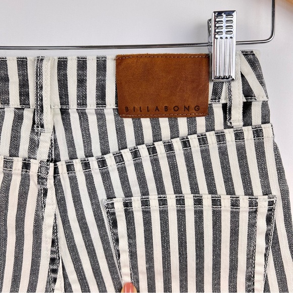 BILLABONG Stripe High-Rise Y2K Style Cotton-Blend Denim Shorts | Size US 25 - Picture 5 of 15